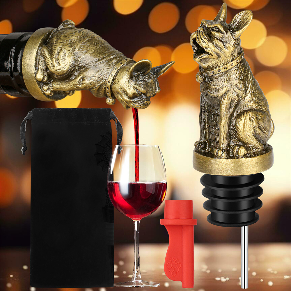Kitchen Appliances Packages - Leuke Franse Bulldog Wijn Pouer Flessenstop