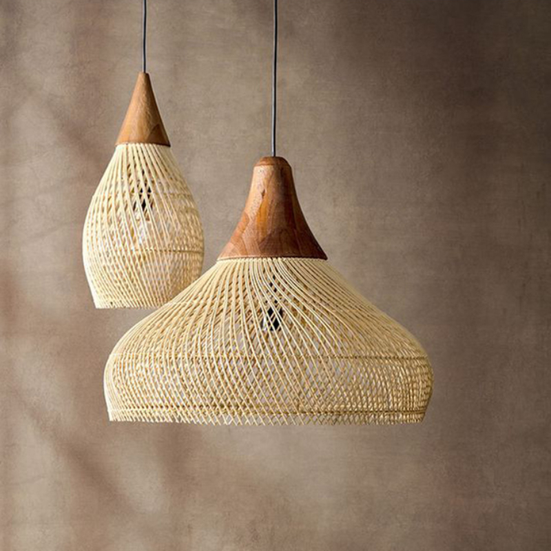 Kitchen Appliances Japan - Chinese Stijl Bescheiden Plafondlampen Handgemaakte Rotan