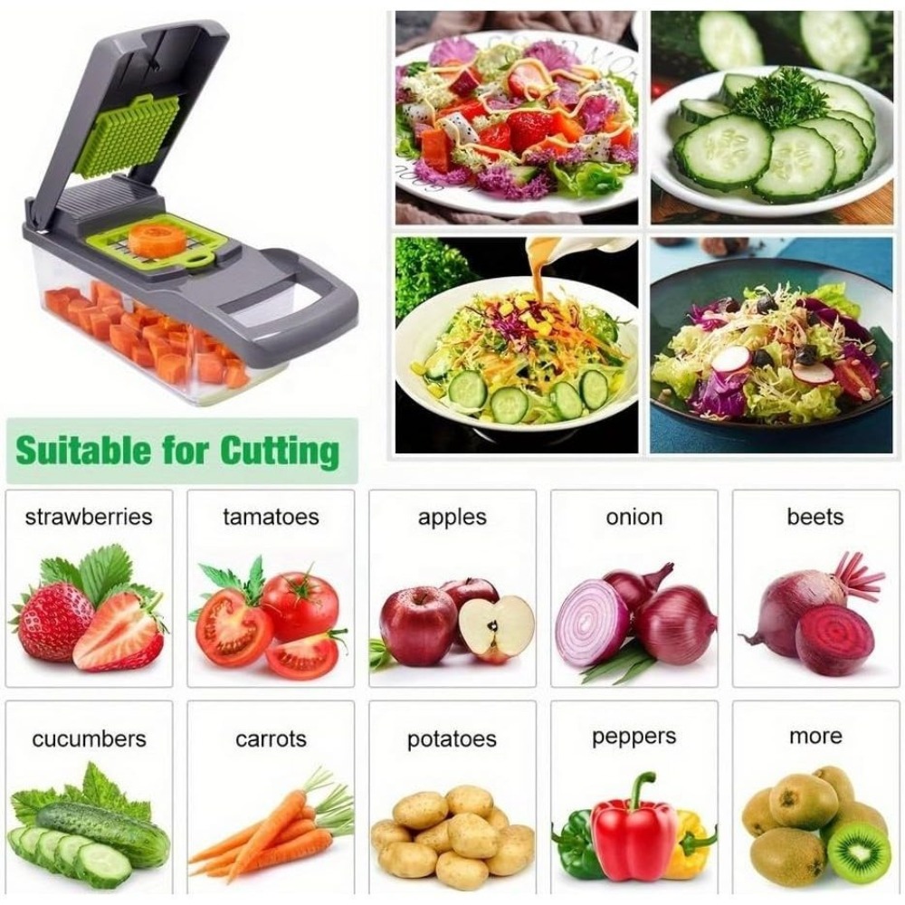 16-in-1 groentehakker, -snijde - Kitchen Appliances Japan recensie en prijs